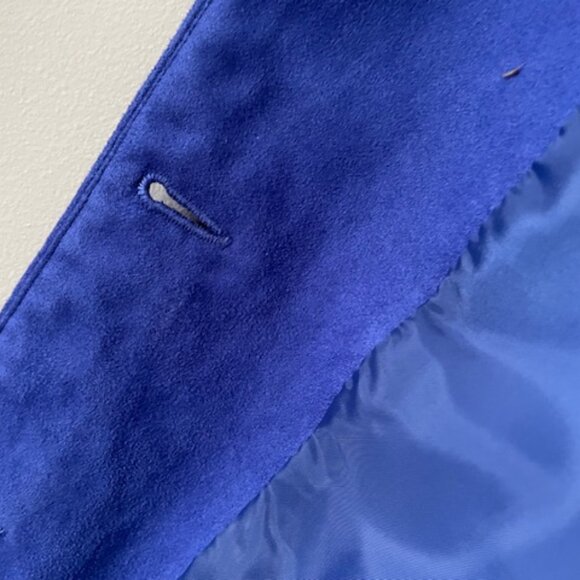 Tan Jay Jacket VTG - Vibrant Blue - soft faux suede material -large size 8 - Picture 7 of 7